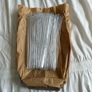 93 Pieces Ball Head Stirrer Disposible Plastic Round Top Swizzle Sticks Stirrers